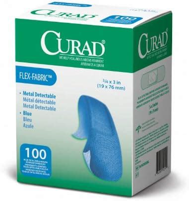 blue metal detectable fabric bandage|curad blue fabric bandages.